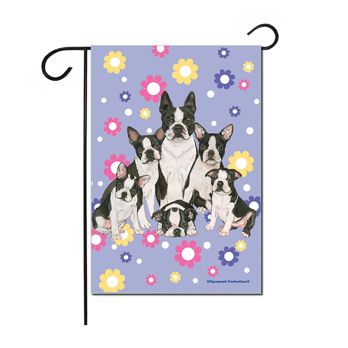 Boston Terrier Garden Flag Double Sided 12” x 17” - Pipsqueakproductions