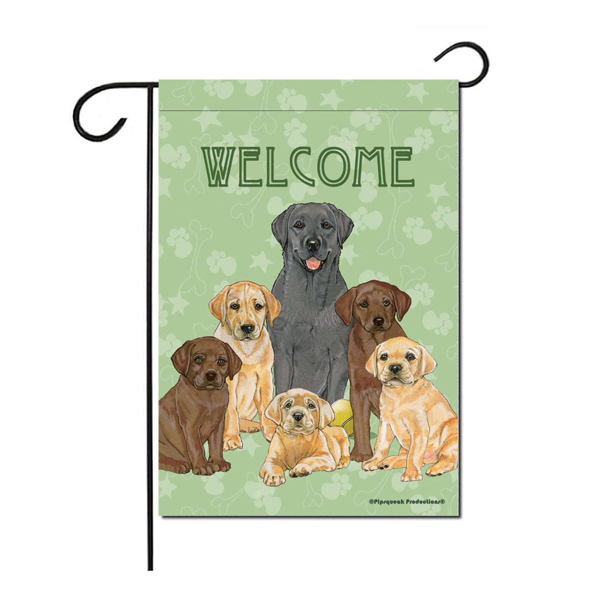 Labrador Retriever Garden Flag Double Sided 12” x 17” - Pipsqueakproductions
