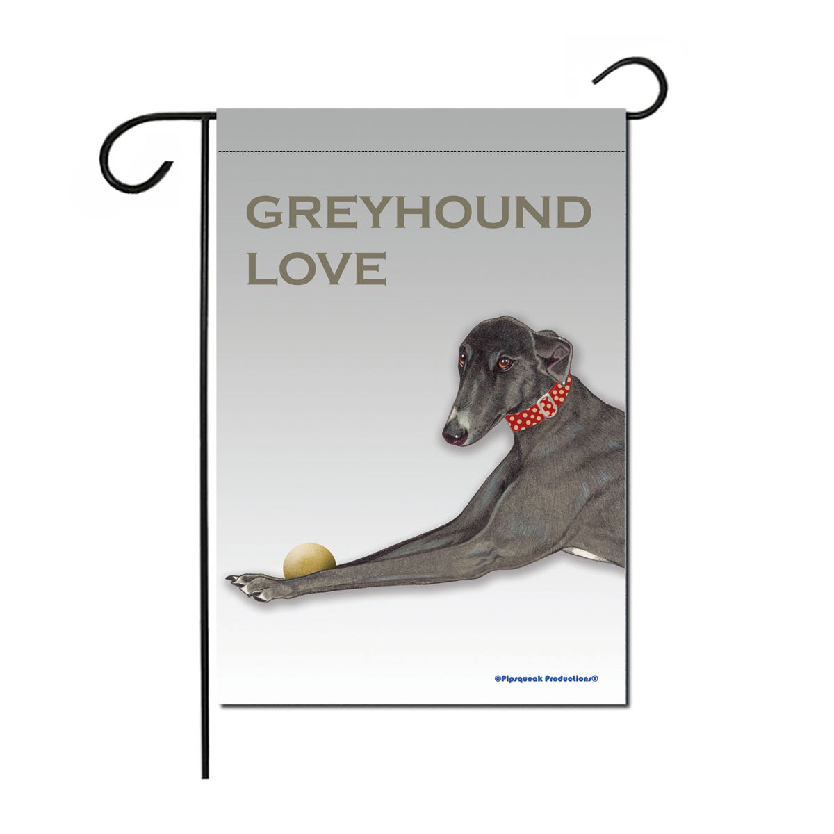 Greyhound Garden Flag Double Sided 12” x 17” - Pipsqueakproductions