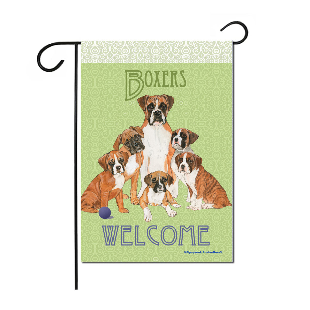 Boxer Garden Flag Double Sided 12” x 17” - Pipsqueakproductions