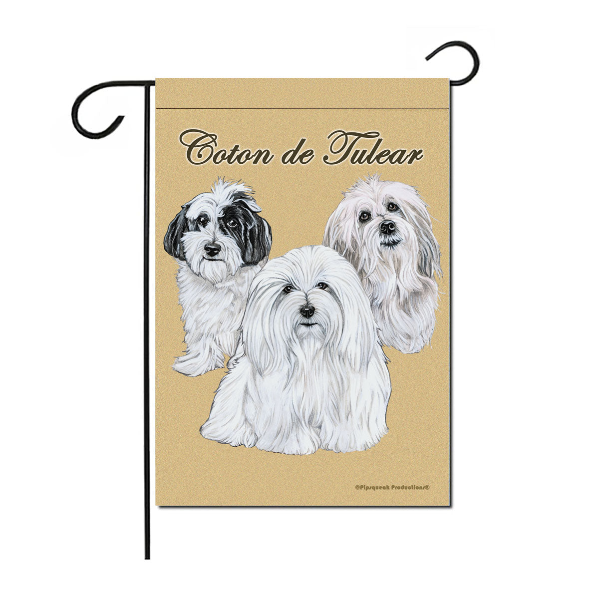 Coton de Tulear Garden Flag Double Sided 12” x 17” - Pipsqueakproductions