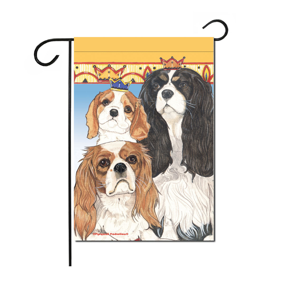 Cavalier King Charles Garden Flag Double Sided 12” x 17” - Pipsqueakproductions