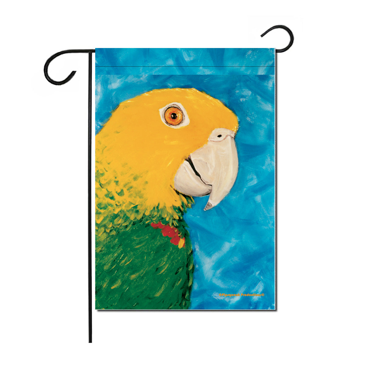 Amazon Parrot Garden Flag Double Sided 12” x 17” - Pipsqueakproductions