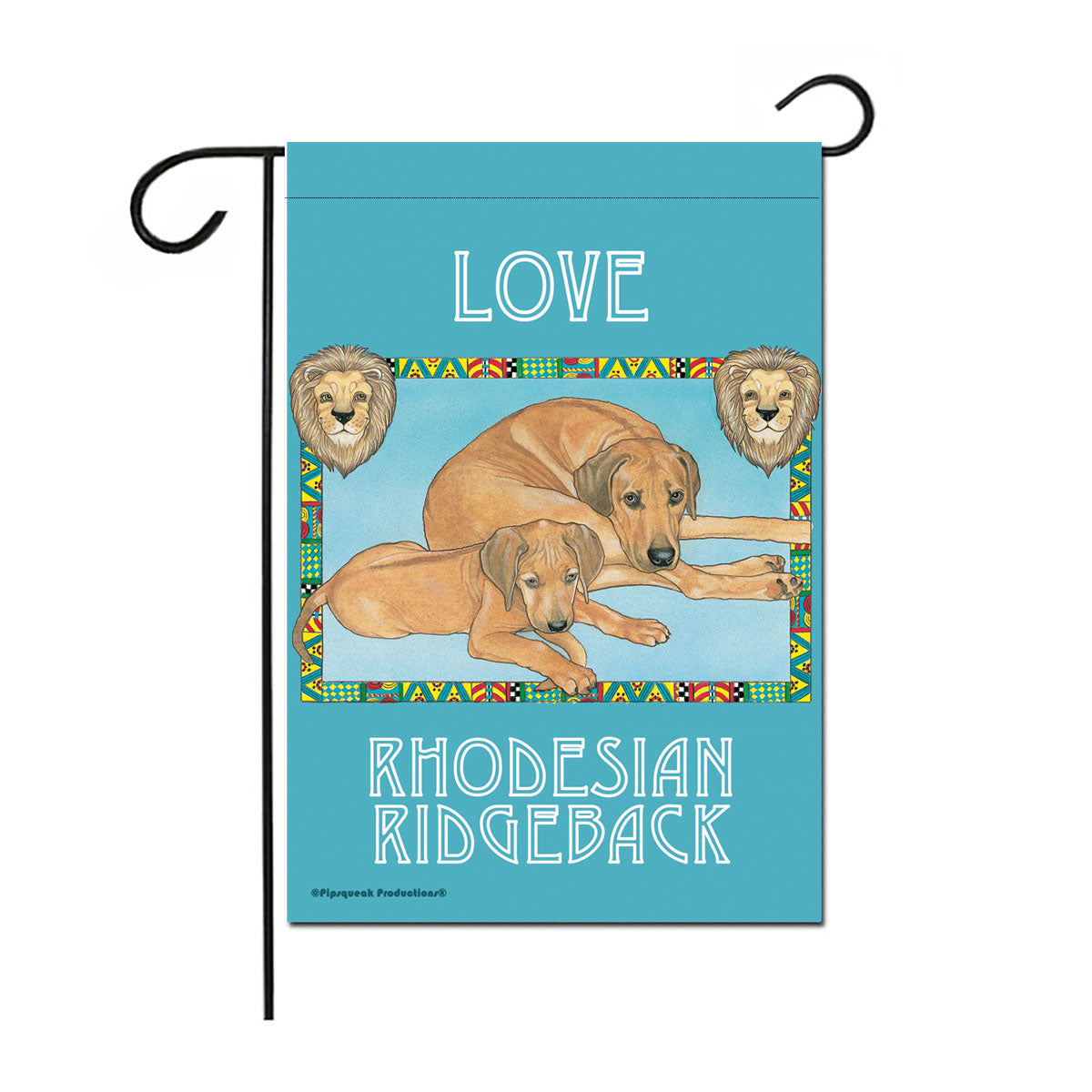 Rhodesian Ridgeback Garden Flag Double Sided 12” x 17” - Pipsqueakproductions