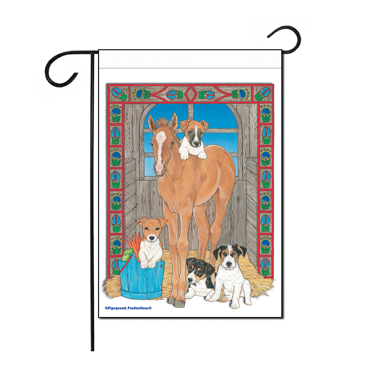 Jack Russell Terrier Garden Flag Double Sided 12” x 17” - Pipsqueakproductions