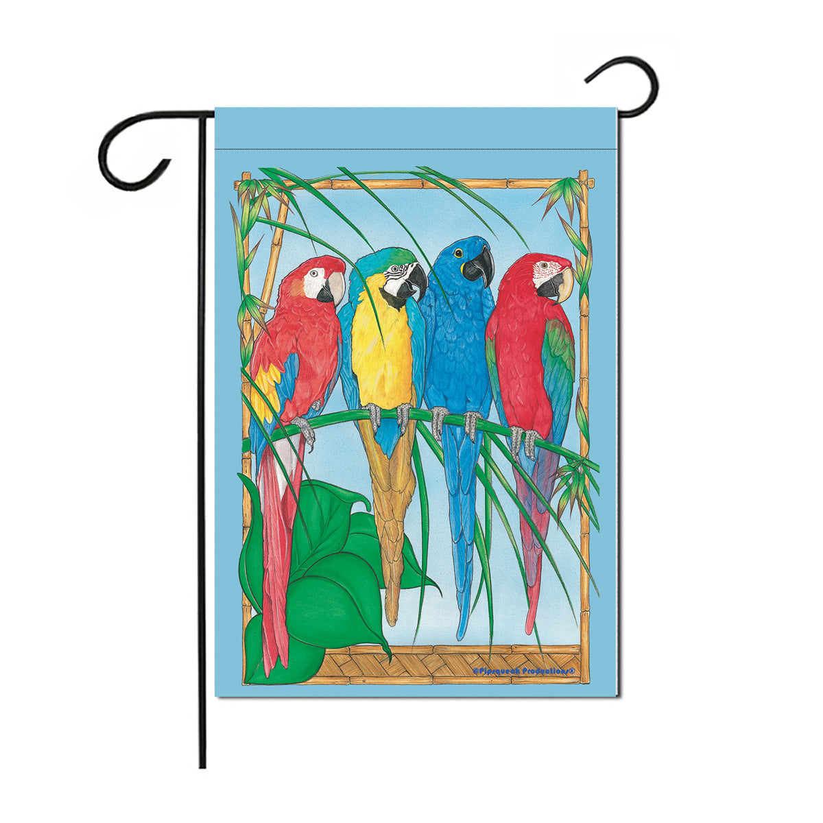 Macaw Parrot Garden Flag Double Sided 12” x 17” - Pipsqueakproductions
