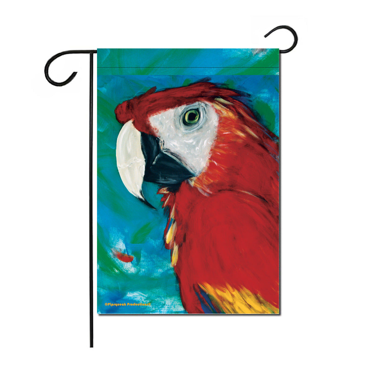 Macaw Parrot Garden Flag Double Sided 12” x 17” - Pipsqueakproductions