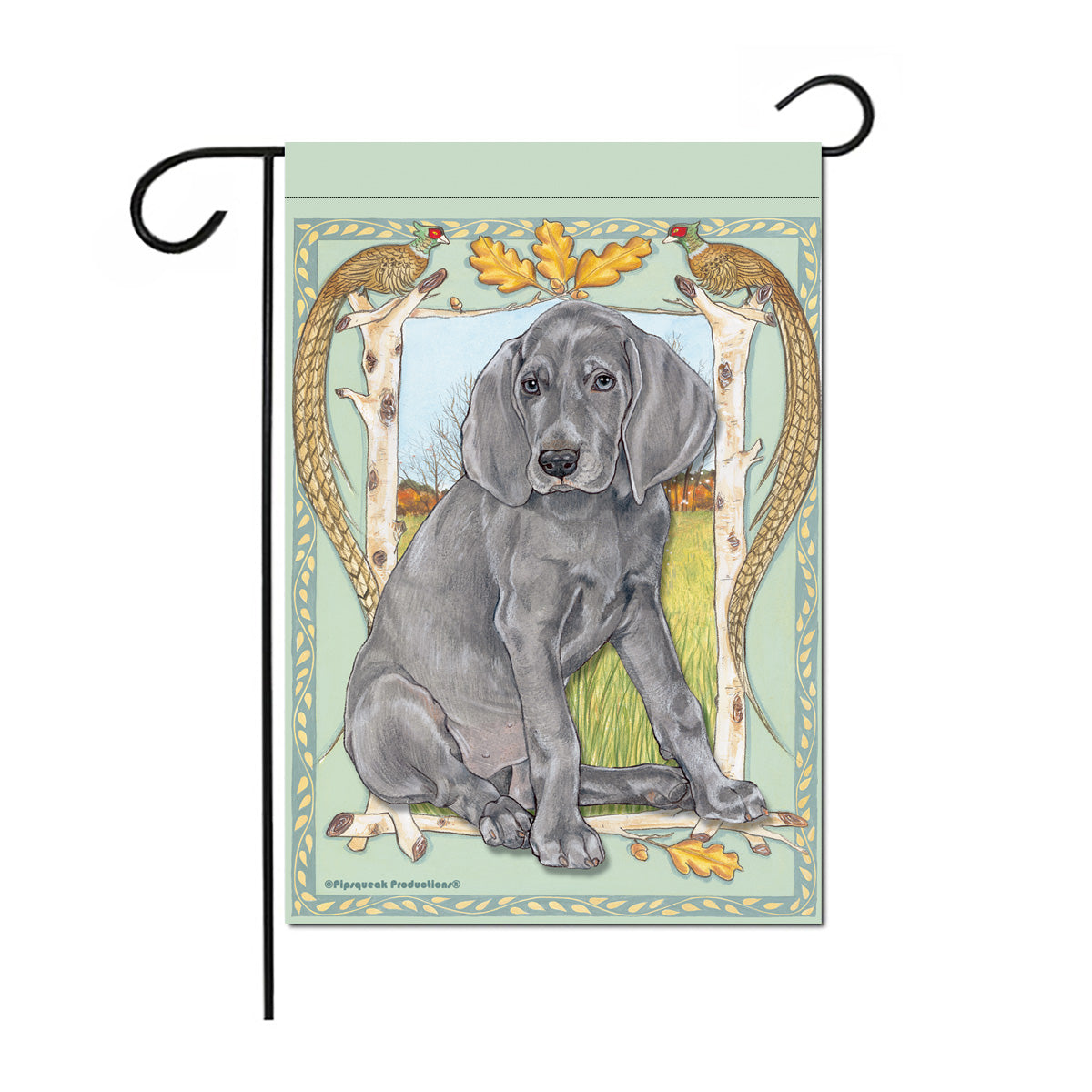 Weimaraner Garden Flag Double Sided 12” x 17” - Pipsqueakproductions