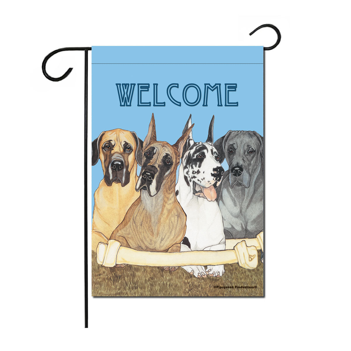 Great Dane Garden Flag Double Sided 12” x 17” - Pipsqueakproductions