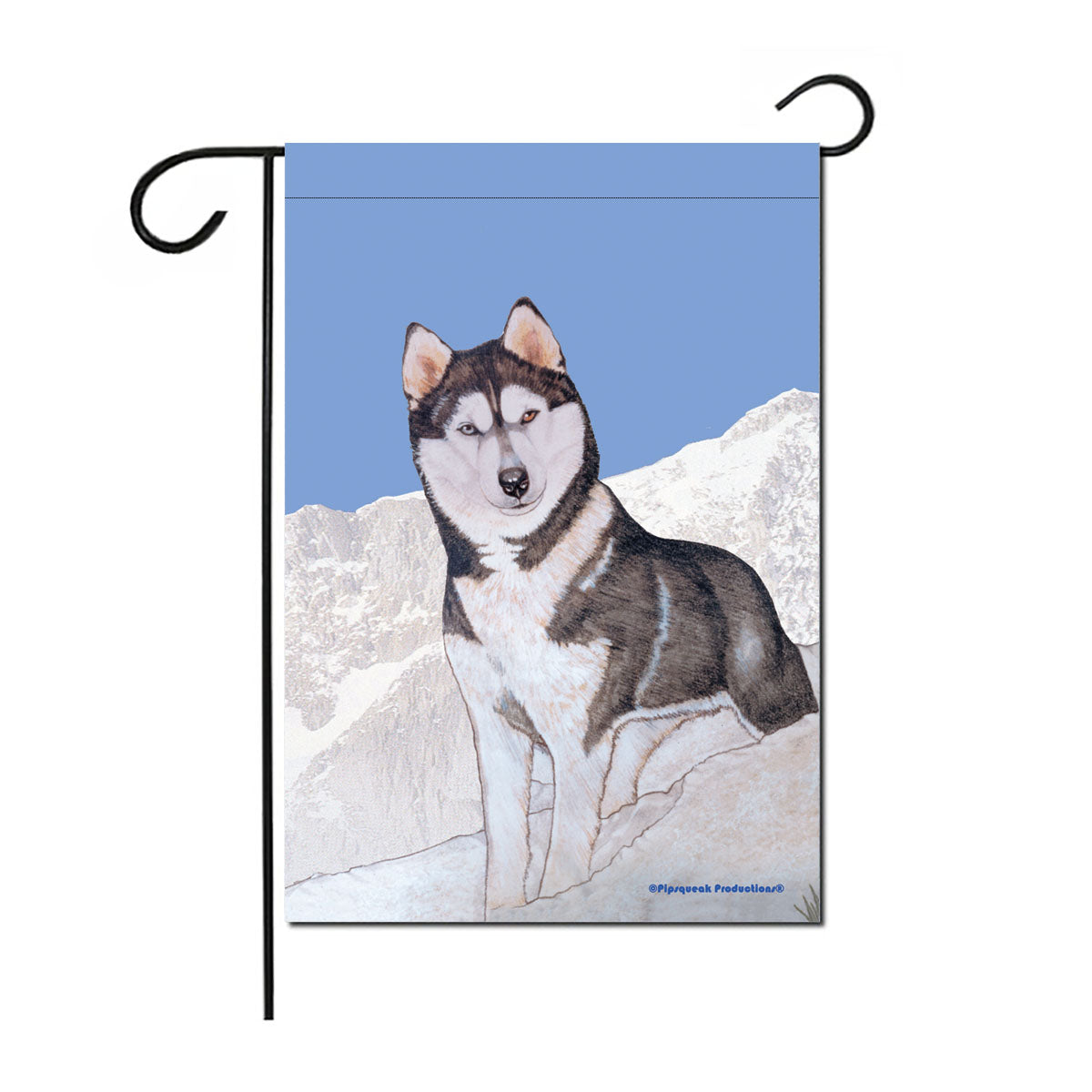 Siberian Husky Garden Flag Double Sided 12” x 17” - Pipsqueakproductions