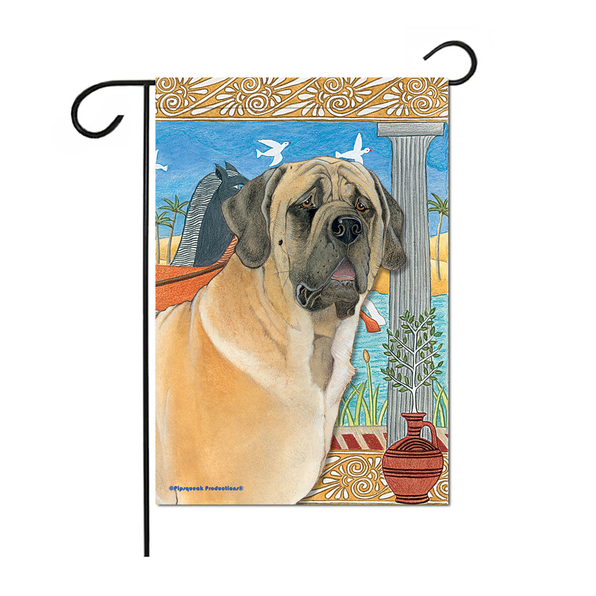 Mastiff Garden Flag Double Sided 12” x 17” - Pipsqueakproductions