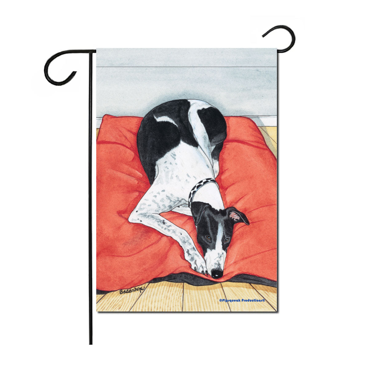 Greyhound Garden Flag Double Sided 12” x 17” - Pipsqueakproductions