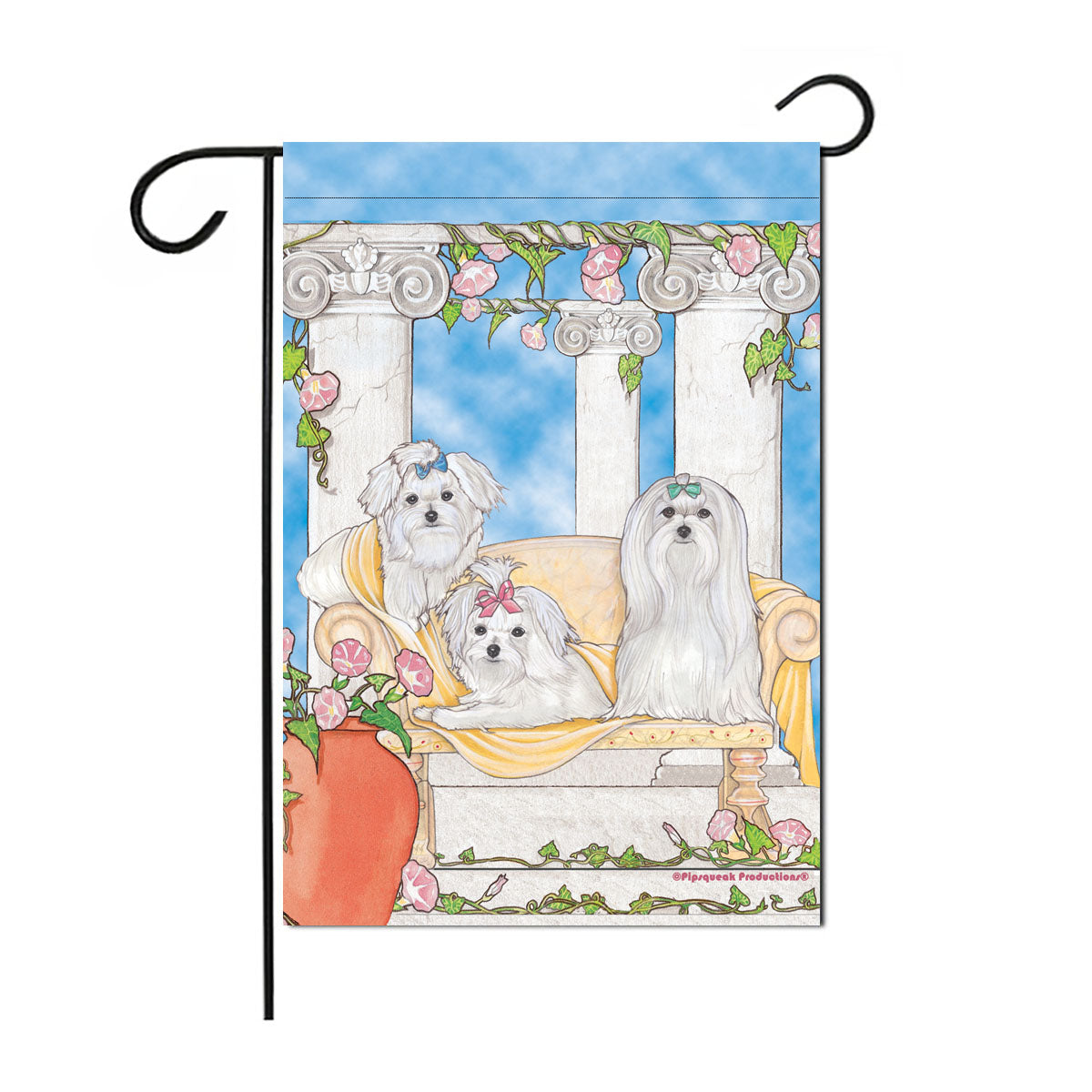 Maltese Garden Flag Double Sided 12” x 17” - Pipsqueakproductions