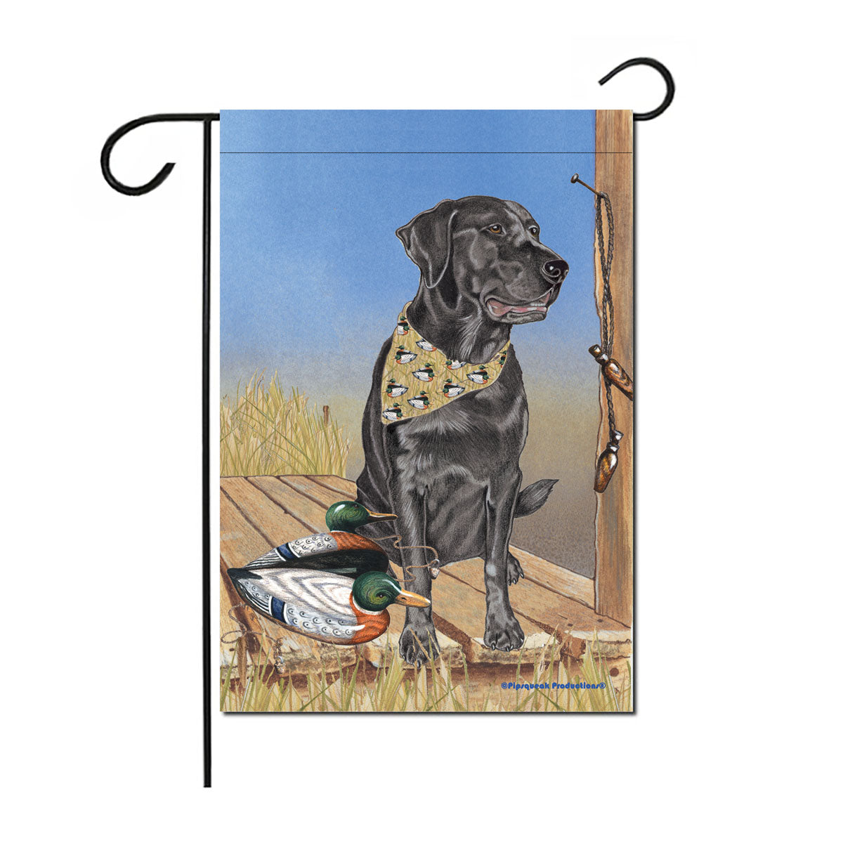 Labrador Black Lab Garden Flag Double Sided 12” x 17” - Pipsqueakproductions