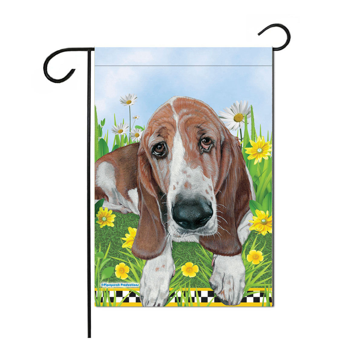 Basset Hound Garden Flag Double Sided 12 x 17 in. 