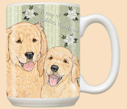 Golden Retriever Ceramic Coffee Mug Tea Cup 15 oz - Pipsqueakproductions