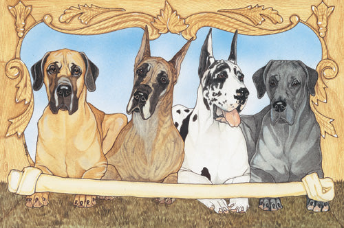 Great Dane Blank Note Cards Boxed - Pipsqueakproductions