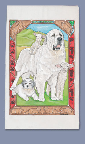 Great Pyrenees Dish Towel - Pipsqueakproductions