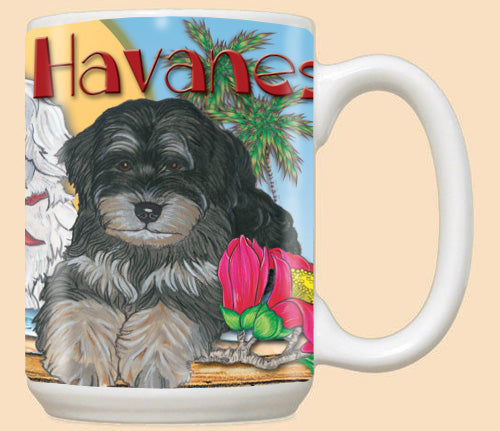 Havanese Ceramic Coffee Mug Tea Cup 15 oz - Pipsqueakproductions