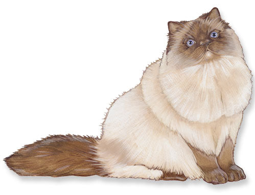 Himalayan Cat Magnet Wooden - Pipsqueakproductions