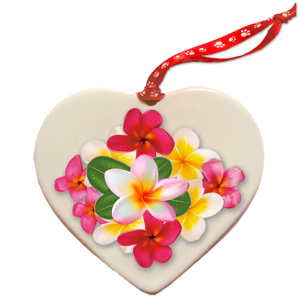 Havanese Dog Porcelain Floral Heart Shaped Ornament Décor Pet Gift - Pipsqueakproductions