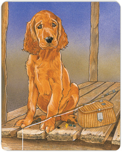 Irish Setter Puppy Cutting Board Tempered Glass, Pet Placemat, 11.5" x 15.5" - Pipsqueakproductions