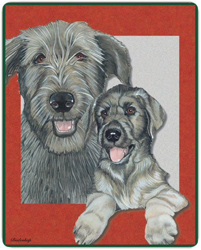 Irish Wolfhound Cutting Board Tempered Glass, Pet Placemat, 11.5" x 15.5" - Pipsqueakproductions