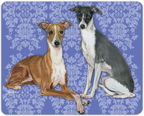 Italian Greyhound Cutting Board Tempered Glass, Pet Placemat, 11.5" x 15.5" - Pipsqueakproductions