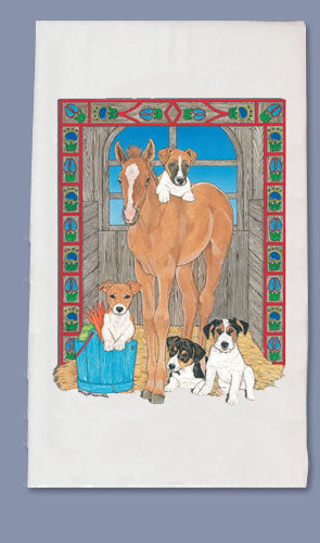 Jack Russell Dish Towel - Pipsqueakproductions