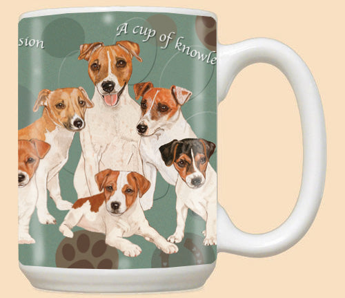 Jack Russell Terrier Ceramic Coffee Mug Tea Cup 15 oz - Pipsqueakproductions