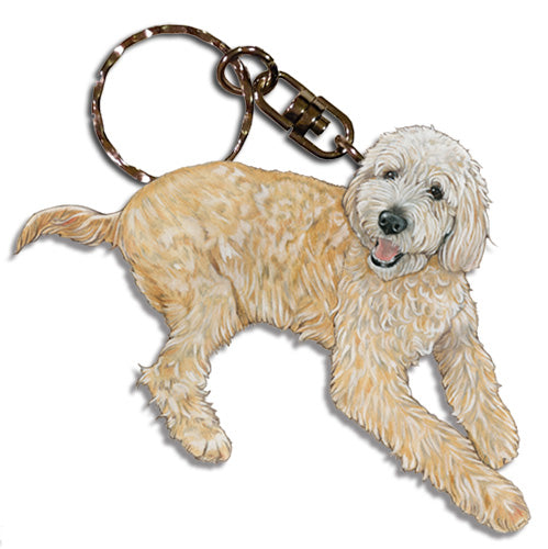 Doodle Dog Keychain Wooden - Pipsqueakproductions