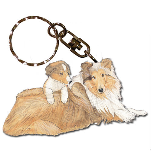 Collie Keychain Wooden - Pipsqueakproductions