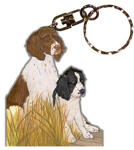English Springer Spaniel Keychain Wooden - Pipsqueakproductions