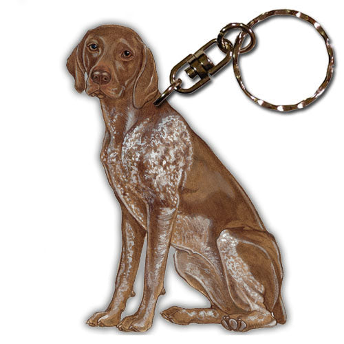 German Pointer Keychain Wooden - Pipsqueakproductions
