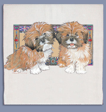 Lhasa Apso Dish Towel - Pipsqueakproductions