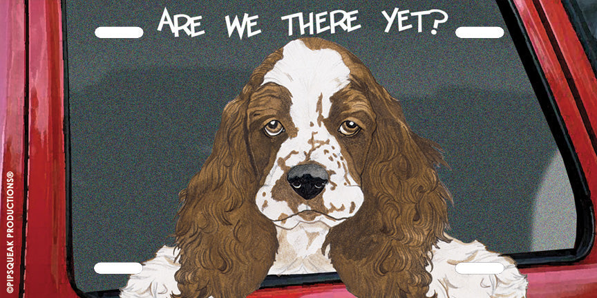 English Springer Spaniel License Plate, Car Accessory, Auto Tag, Bedroom Sign, Fun Dog Lover Gift - Pipsqueakproductions