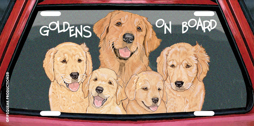 Golden Retriever License Plate, Car Accessory, Auto Tag, Bedroom Sign, Fun Dog Lover Gift - Pipsqueakproductions