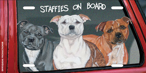 Staffordshire Bull Terrier License Plate, Car Accessory, Auto Tag, Bedroom Sign, Fun Dog Lover Gift - Pipsqueakproductions