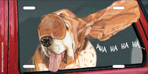 Basset Hound License Plate, Car Accessory, Auto Tag, Bedroom Sign, Fun Dog Lover Gift - Pipsqueakproductions