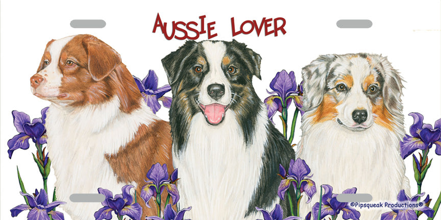 Australian Shepherds License Plate, Car Accessory, Auto Tag, Bedroom Sign, Fun Dog Lover Gift