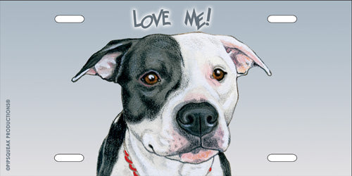 Pit Bull License Plate, Car Accessory, Auto Tag, Bedroom Sign, Fun Dog Lover Gift - Pipsqueakproductions