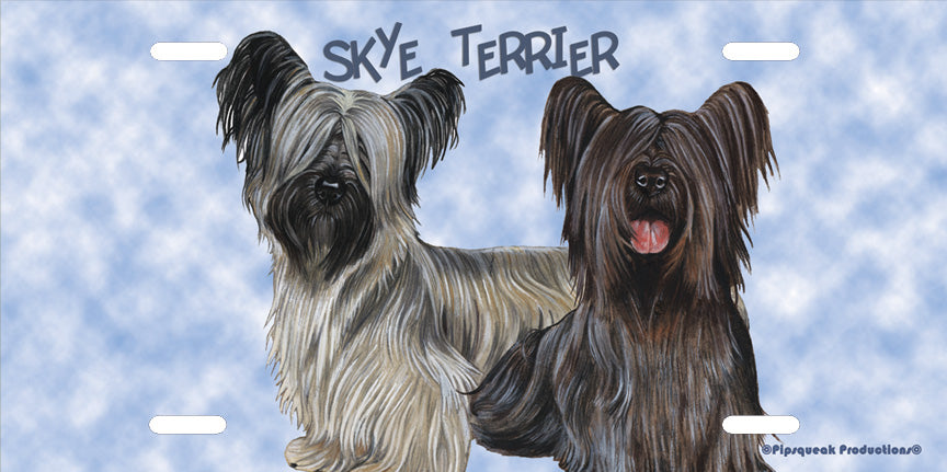 Skye Terrier License Plate, Car Accessory, Auto Tag, Bedroom Sign, Fun Dog Lover Gift - Pipsqueakproductions