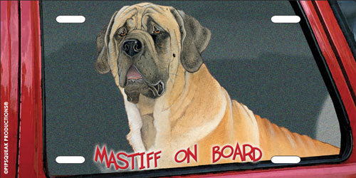 Mastiff License Plate, Car Accessory, Auto Tag, Bedroom Sign, Fun Dog Lover Gift - Pipsqueakproductions