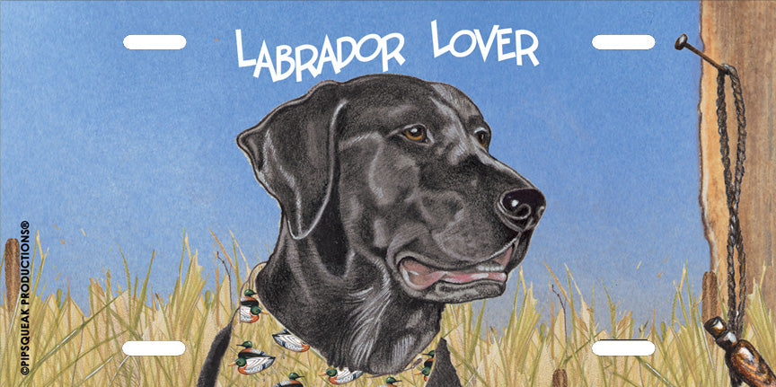 Labrador Black Lab License Plate, Car Accessory, Auto Tag, Bedroom Sign, Fun Dog Lover Gift - Pipsqueakproductions