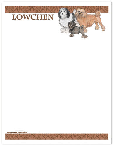 Lowchen Printable Stationery, Writing Paper, 8.5” x 11” 25 Sheets and 25 Envelopes - Pipsqueakproductions