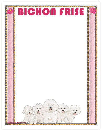 Bichon Frise Printable Stationery, Writing Paper, 8.5” x 11” 25 Sheets and 25 Envelopes - Pipsqueakproductions