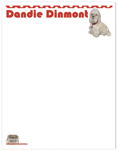 Dandie Dinmont Printable Stationery, Writing Paper, 8.5” x 11” 25 Sheets and 25 Envelopes - Pipsqueakproductions