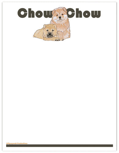Chow Printable Stationery, Writing Paper, 8.5” x 11” 25 Sheets and 25 Envelopes - Pipsqueakproductions