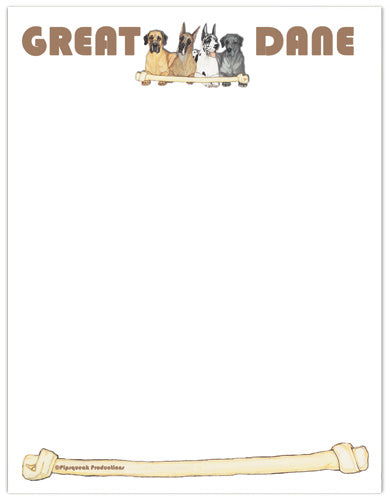 Great Dane Printable Stationery, Writing Paper, 8.5” x 11” 25 Sheets and 25 Envelopes - Pipsqueakproductions