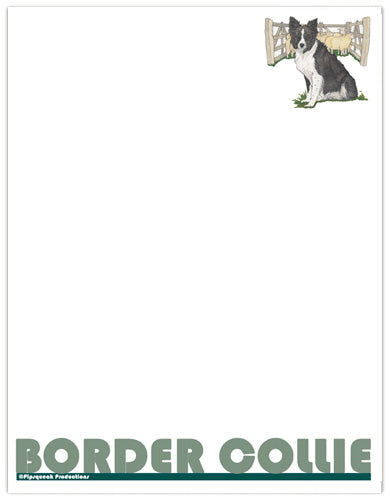 Border Collie Printable Stationery, Writing Paper, 8.5” x 11” 25 Sheets and 25 Envelopes - Pipsqueakproductions